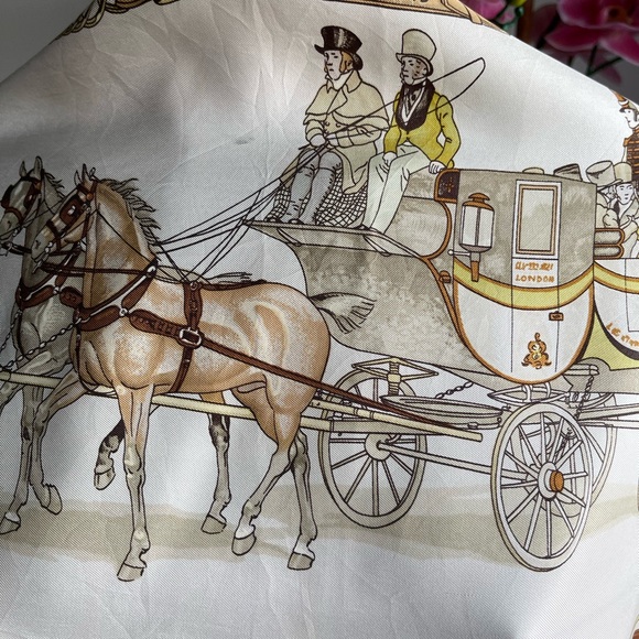 Hermès Attelages A Quatre Silk Scarf. - Picture 2 of 16